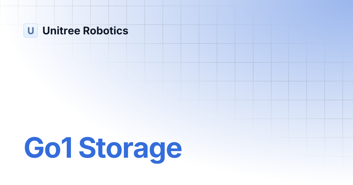 Go1 Storage | Unitree Robotics